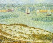Georges Seurat Einfahrt zum Hafen Port-en-Bessin oil painting artist